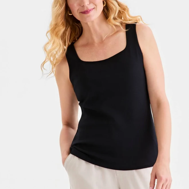 square neck top Style & Co. Women's Cotton Square-Neck Tank Top Macy's $14.99