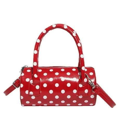 bag Stylish Round Shape Shoulder Bag Multipurpose PU Crossbody Bags Multipurpose Compartments Fashion Accessory, Women's, Size: One size, Red Walmart - qianjie $13.06