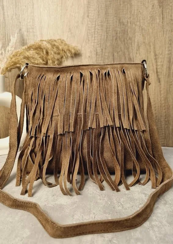 bag Suede Fringe Tassel Crossbody Bag Etsy - Seller $45.99