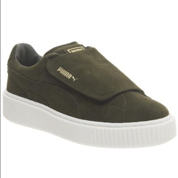 sneakers suede puma green olive platform sneaker Poshmark $40