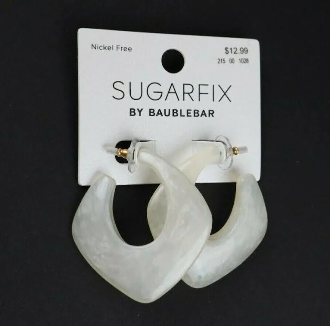 accessory Sugarfix by BaubleBar Contemporary Resin Hoop Earrings eBay - p2paam $2.71