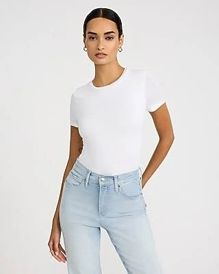 top Supersoft Women's Fitted Double Layer Crew Neck Tee Express $19