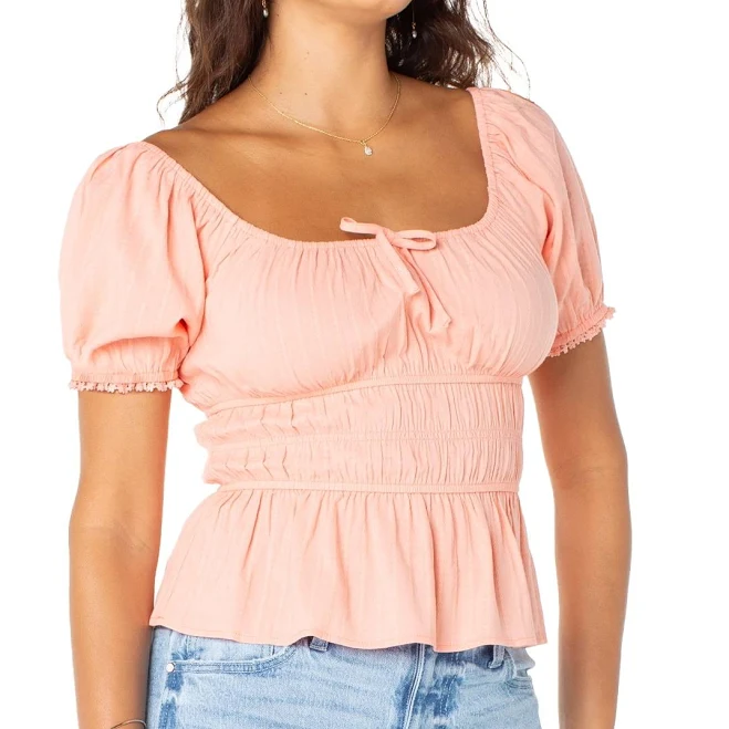 top The Celebrity Pink Women's Puff Sleeve Top Walmart $14.5