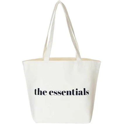bag The Essentials Off-White Canvas Tote Bag, Minimalistic, Aesthetic, Reusable, Natural Cotton, Sustainable, Eco-Friendly Etsy - Seller $18.99