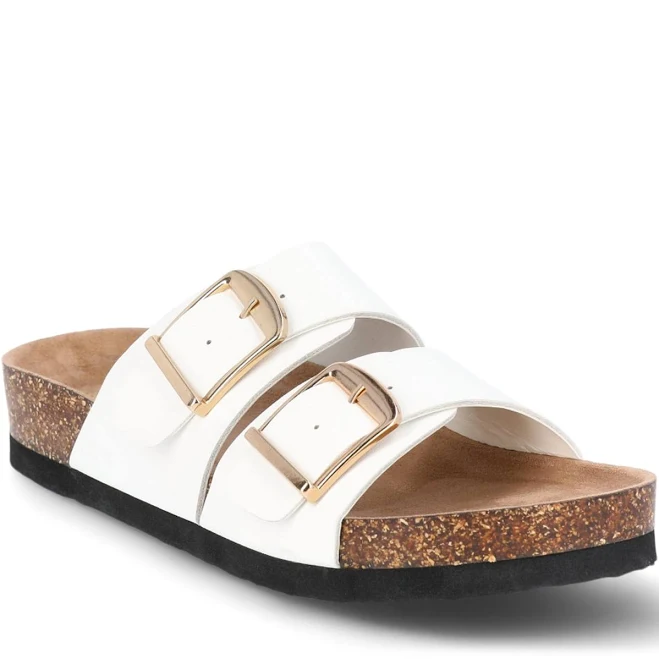 shoes Time and Tru Women's Footbed Slide Sandals Walmart $24.98