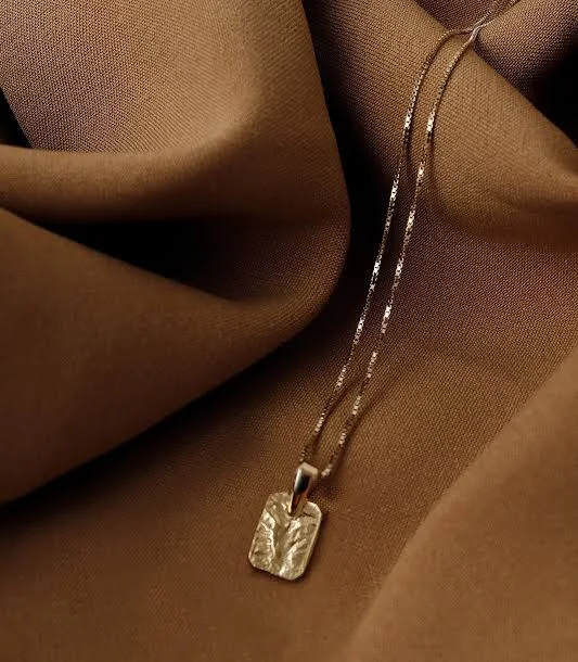 accessory Tiny Gold Rectangle Pendant Necklace Etsy - Seller $56.41