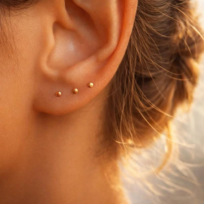 accessory Tiny Rose Gold Stud Earrings Etsy - JewelsByMoonli $23.25