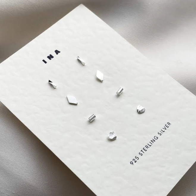 accessory Tiny Sterling Silver Stud Earring Set Etsy - Seller $41.45