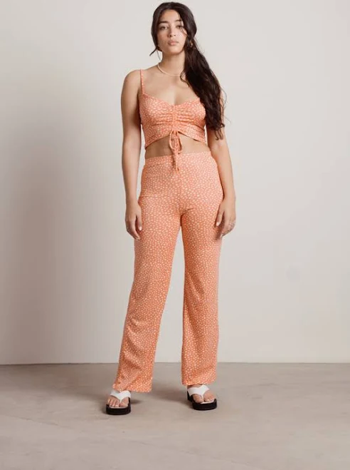matching set TOBI On My Mind Floral Crop Top and Pants Set Tobi $24