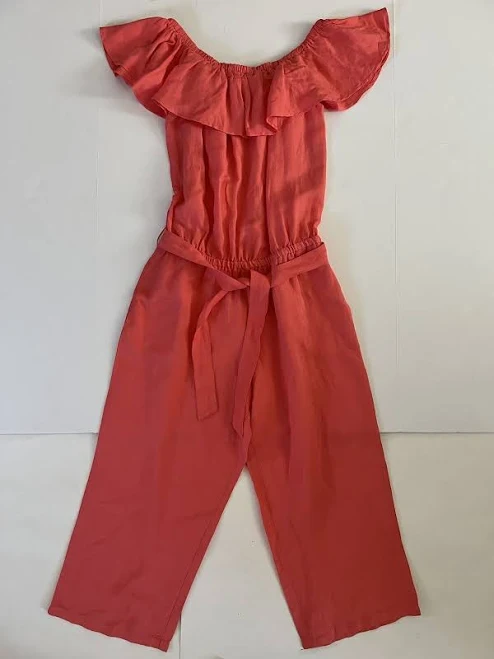 jumpsuit Tommy Bahama Pants & Jumpsuits Tommy Bahama Linen Dye Cropped Jumpsuit Ruffles eBay $25