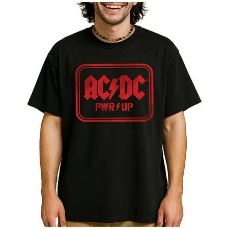 top Tstars Ac/dc White Jagged Logo Oversize Unisex Oversized Graphic Heavyweight Tee Men's Walmart - Teestars LLC $30.99