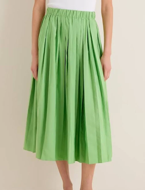 skirt Tuckernuck Pistachio Pleated Midi Skirt Tuckernuck $148
