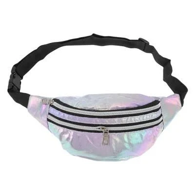 bag Unique Bargains Stylish Multi-Color Iridescent Holographic Sports Waist Bag Target $11.99