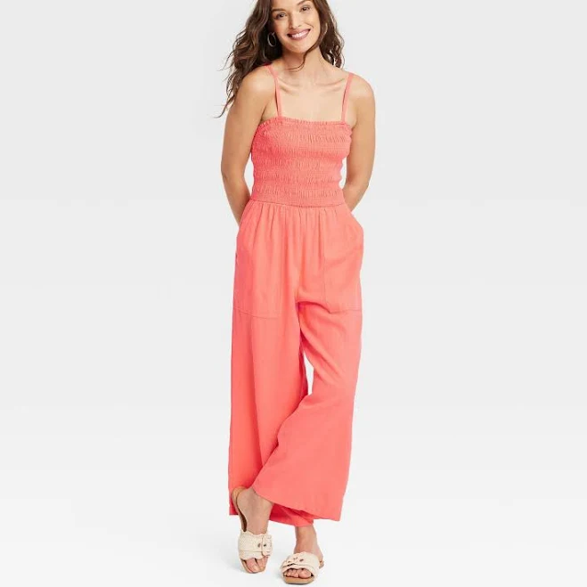 jumpsuit Universal Thread Women's Smocked Linen Maxi Jumpsuit eBay - danirobert-0 $18