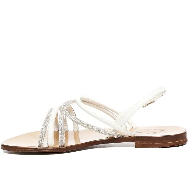 shoes V°73 - embellished-strap flat sandals - women - Polyurethane/Polyurethane/Polyurethane - 40 - White farfetch.com $126