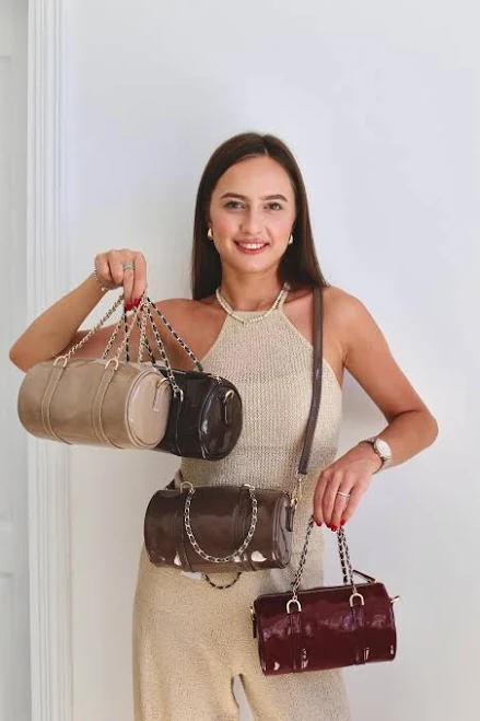 bag Vegan Patent Leather Mini Bag with Chain Etsy - LuckyHandMadeWallets $70.99