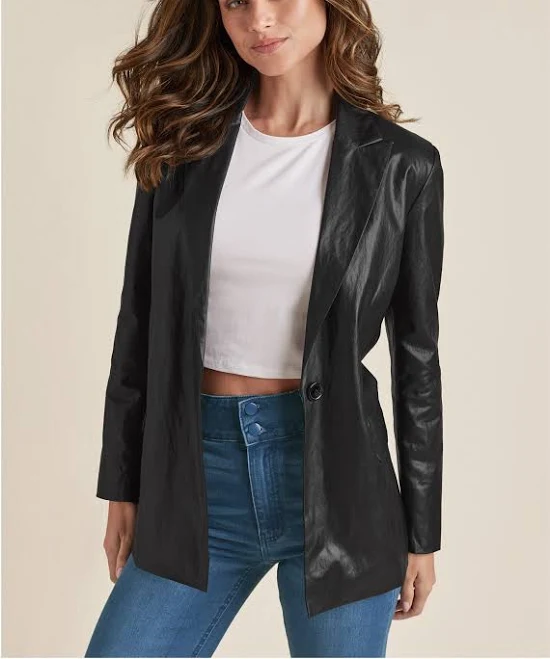 blazer Venus Faux-Leather Blazer VENUS $79