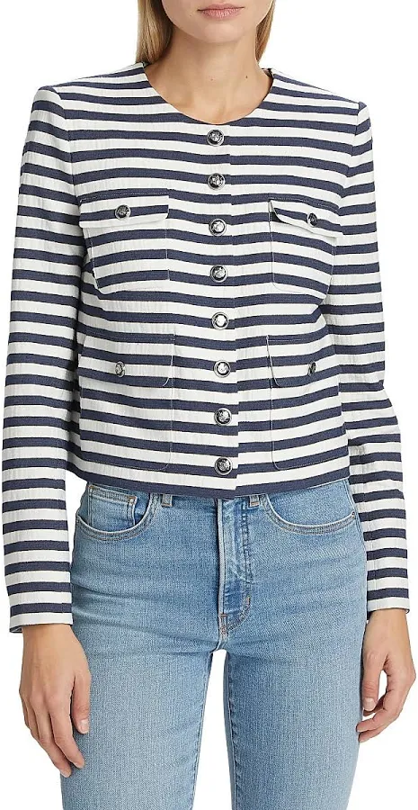 blazer Veronica Beard Women's Isa Striped Tailored Blazer Saks OFF 5TH $139.97