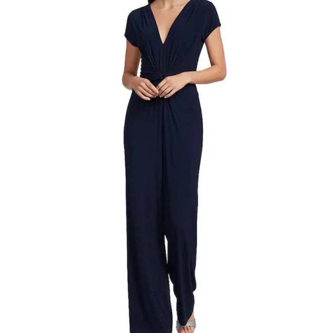 jumpsuit Vince Camuto Women's Plunge V-Neck Jumpsuit Poshmark $25