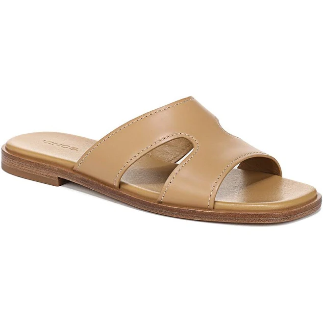 shoes Vince Women's Meyers Leather Slide Sandals RueLaLa $83