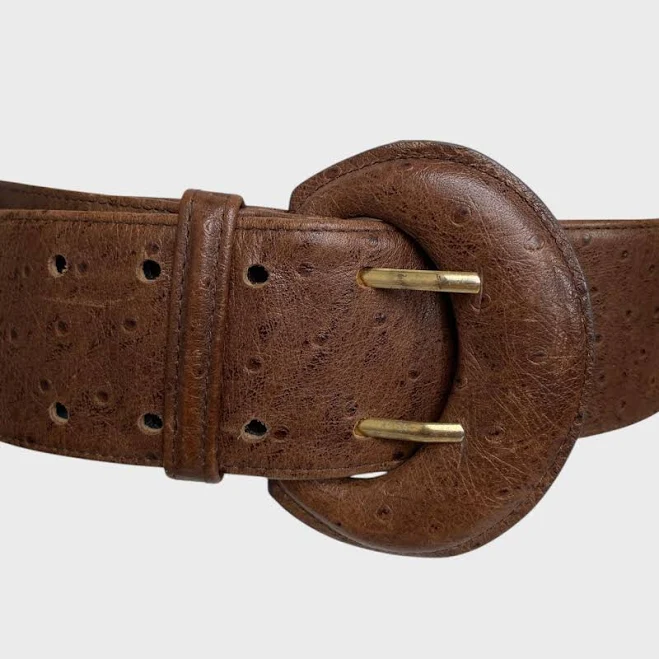 accessory Vintage Leather Belt with Wide Buckle Waist Etsy - Seller $59.45