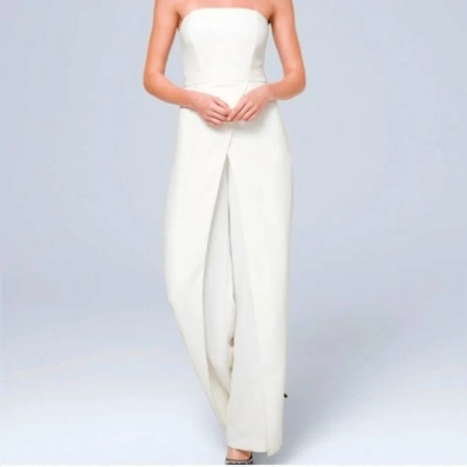 jumpsuit White House Black Market Strapless Belted Jumpsuit Poshmark $45