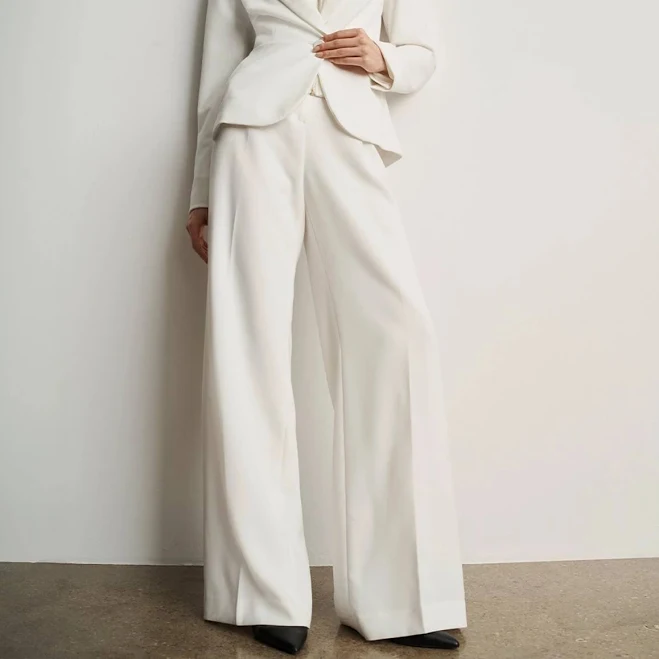 pants White House Black Market Women's Knit Crepe Pull-On Wide Leg Pants White House Black Market $82.5