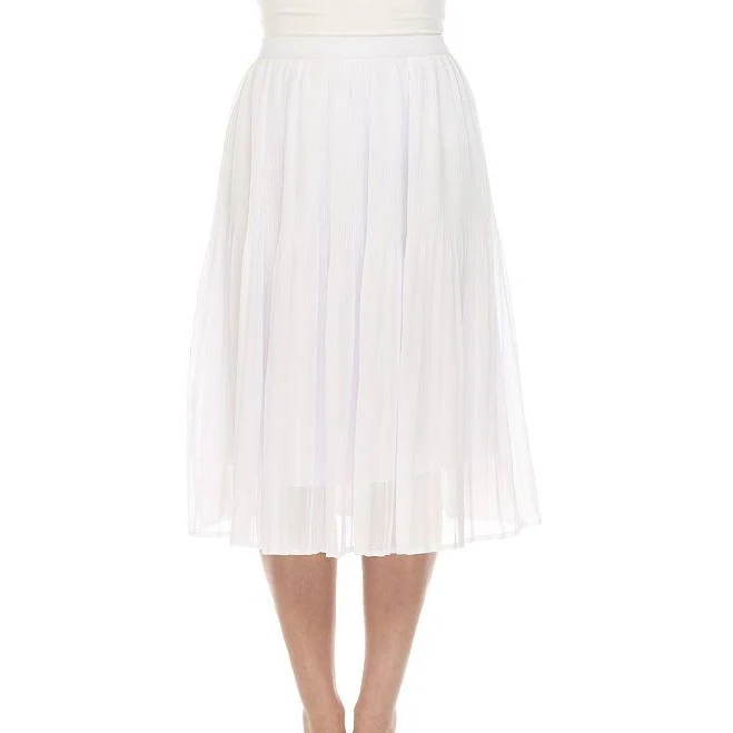 bottom White Mark Women's Pleated Chiffon Midi Skirt Kohl's $20.39