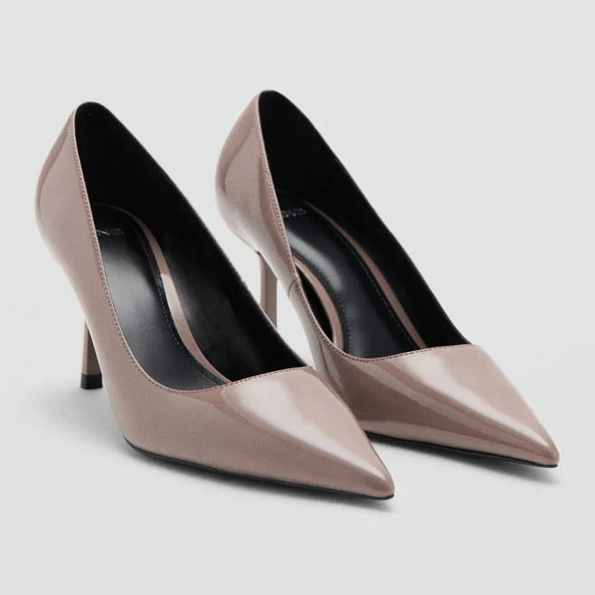shoes Woman MANGO Patent leather pointed-toe court shoes shop.mango.com $79.99