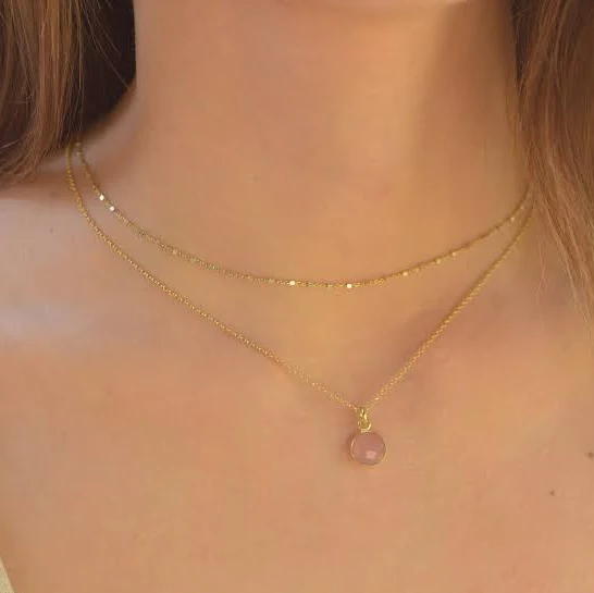 accessory Women Dainty Layered Quartz Necklace Set Layered Gold Necklace Set Etsy - DaintyJools $67.74