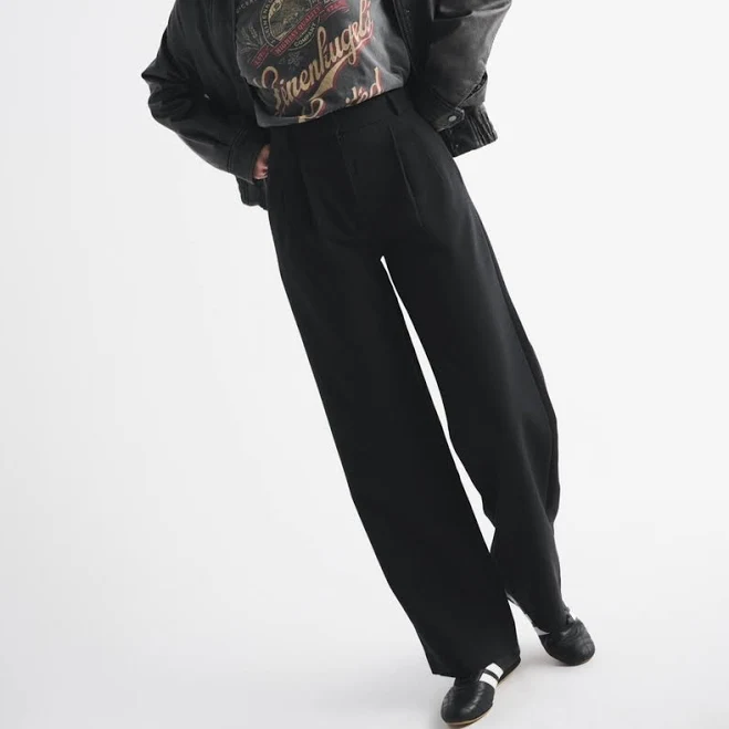 bottoms Women's Abercrombie & Fitch A&F Sloane Tailored Wide Leg Pant Abercrombie & Fitch $90