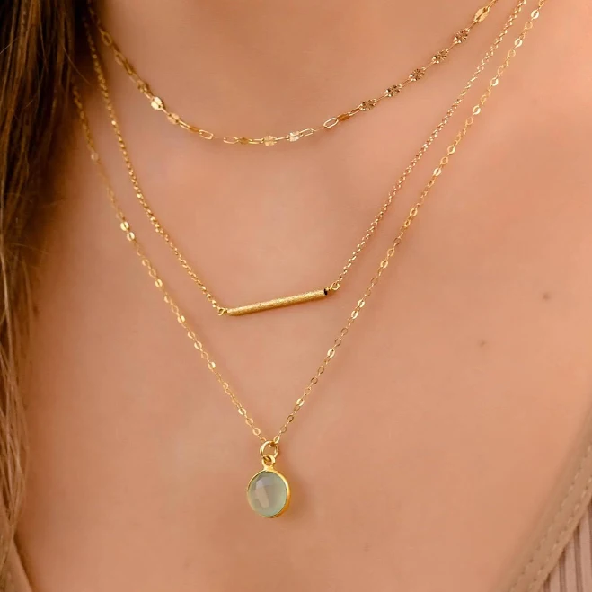 accessory Women's Boho Layered Stone Necklace Set Etsy - DaintyJools $71.13