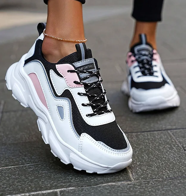 shoes Women's Chunky Platform Sneakers Shein $17.87