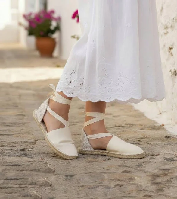 shoes Women's Cotton Ribbon Espadrilles Etsy - Lasmediterraneas $116.16