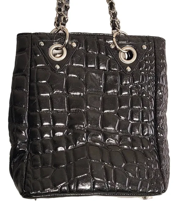 bag Women's Crossbody Shoulder Bag With Chain Strap Black Faux Leather eBay - louiesgift $36.95