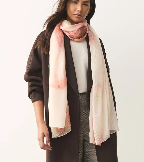 accessory Women's Floral Print Plisse Scarf Next USA $24