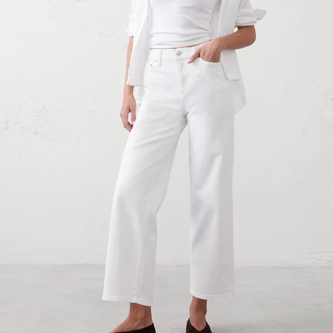 bottom Women's High-Rise Straight Jeans Banana Republic Factory $54