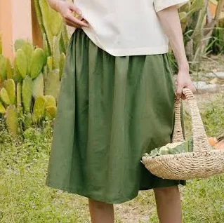 matching set Women's High Waist Linen Midi Skirt Etsy - Seller $37.38