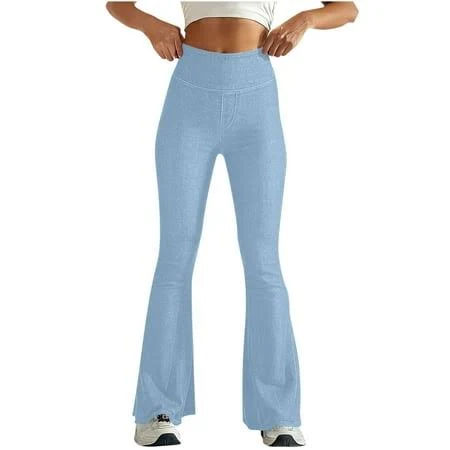 leggings Women's High-Waisted Stretch Flare Leggings Walmart - NATHGAM $13.98