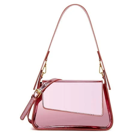 bag Women's Hobo Bag PU Leather Shoulder Bag Glossy Handbag Underarm Purse Top Handle Satchels Small Totes, Pink Walmart - Ksopiavobs $43.54