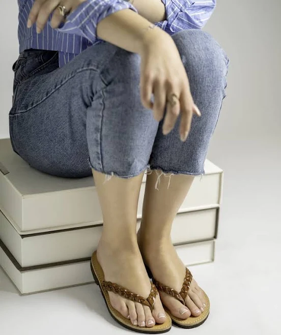 shoes Women's Leather Braided Thong Sandals Etsy - HitonasCOM $68.34