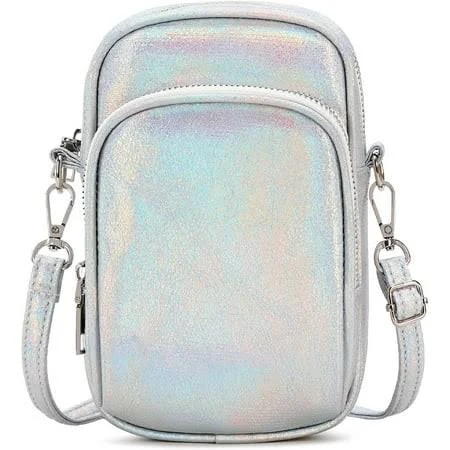 bag Women's Metallic Silver Cell Phone Purse with Credit Card Slots Walmart - Mygreen Direct $19.99