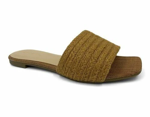 shoes Women's Natural Woven Espadrille Slide Flat Sandals Square Open Toe eBay - ck_salez $17.83
