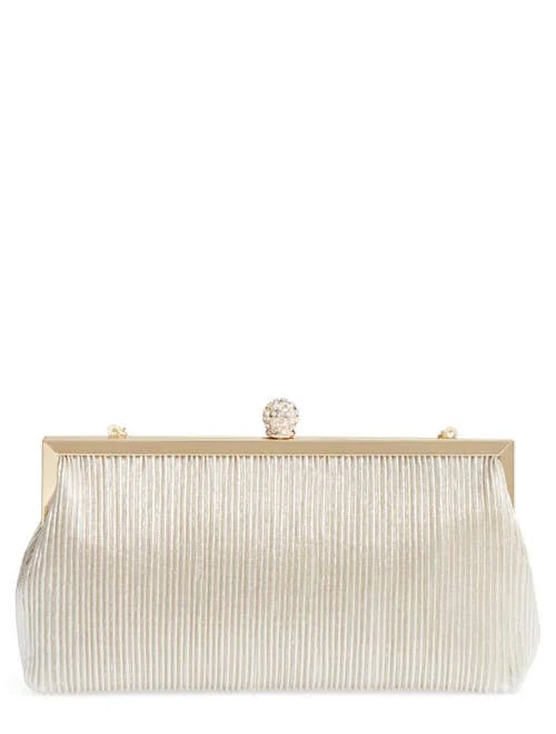 bag Women's Nina Aneka Pleated Shine Clutch Nordstrom $75