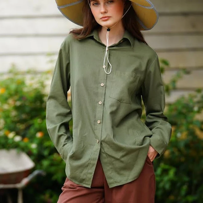 button down shirt Women's Oversized Linen Shirt Etsy - Seller $48.48