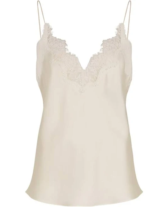 top Women's RÓHE Lace-trim Silk Camisole top Editorialist $515