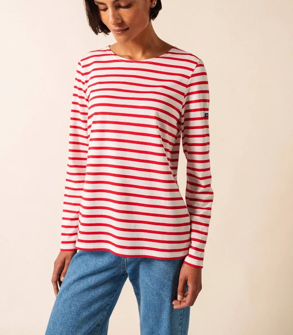 top Women's Saint James Minquidame Breton Striped Shirt with Long Sleeve Saint James $139