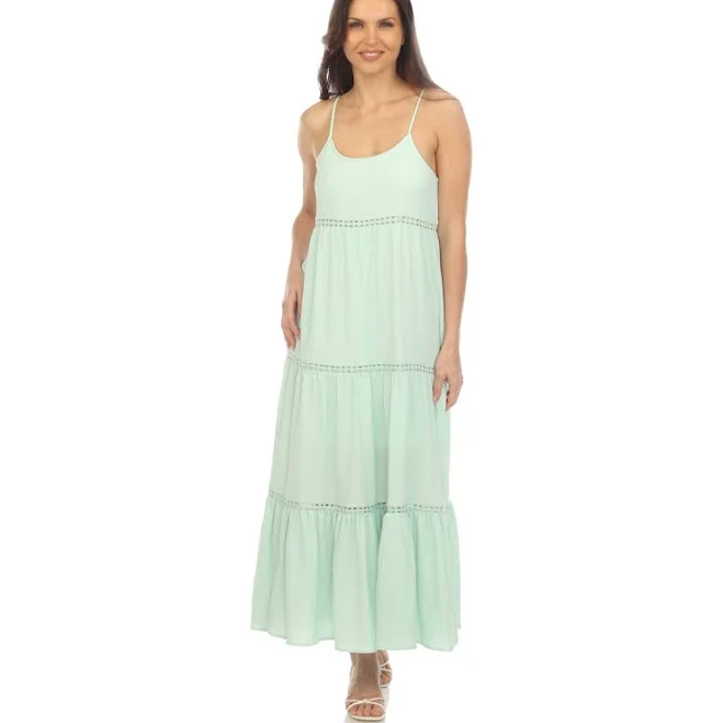 dress Women's Scoop Neck Tiered Maxi Dress Dressbarn $52.46