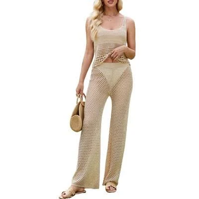 matching set Women's Sleeveless Crochet Two Piece Outfit Target $59.99