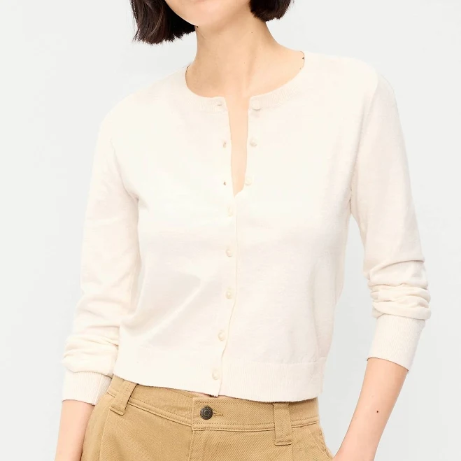 outerwear Women's Sosoft Lite Cropped Crew-Neck Cardigan Old Navy $23.99